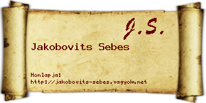 Jakobovits Sebes névjegykártya